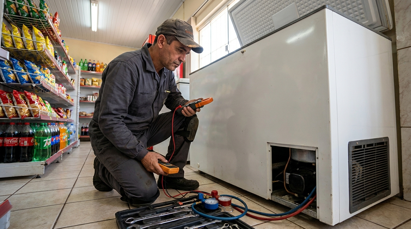Reparo na placa eletrônica do freezer na Zona Sul‑SP
